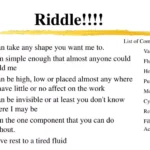 riddle solution explanations